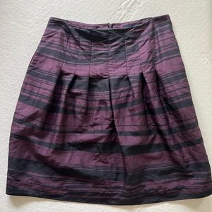 Vintage Banana Republic Silk Abstract Print Skirt, Maroon, Size 0, Pre-owned